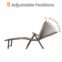 Load image into Gallery viewer, Adjustable Aluminum Patio Lounge Chair 2PC Additional View 3