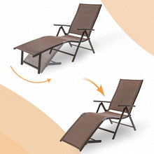 Load image into Gallery viewer, Adjustable Aluminum Patio Lounge Chair 2PC Additional View 6
