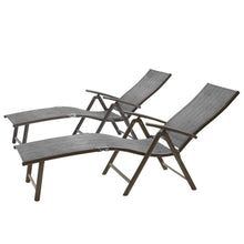 Load image into Gallery viewer, All Weather Aluminum Patio Lounge Chair 2 PCS Additional View 1