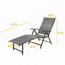 Load image into Gallery viewer, All Weather Aluminum Patio Lounge Chair 2 PCS Additional View 3