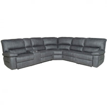 Load image into Gallery viewer, Jersey Corner Set with 3 Recliners In Luxe Rhino Additional View 2