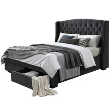 Load image into Gallery viewer, Warner Fabric Bed with 2 Draws Additional View 2