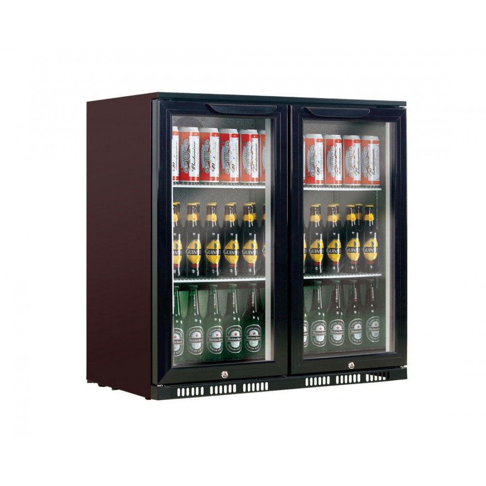 Heller Black 210L Double Door Fridge