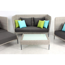 Load image into Gallery viewer, Outdoor Turquoise Sofa Lounge Set 5PC Additional View 2
