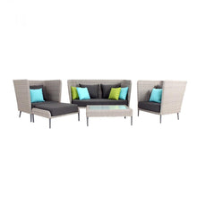 Load image into Gallery viewer, Outdoor Turquoise Sofa Lounge Set 5PC
