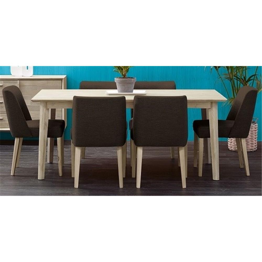 Seattle 7PC Dining Suite*1800 (W Kara Chair PU Black)