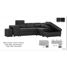 Load image into Gallery viewer, Tiffany Corner Set with Sofa Bed Additional View 1
